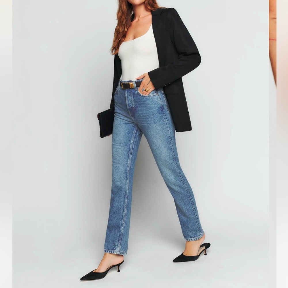 Reformation Cynthia High Rise Straight Jeans (Colorado)